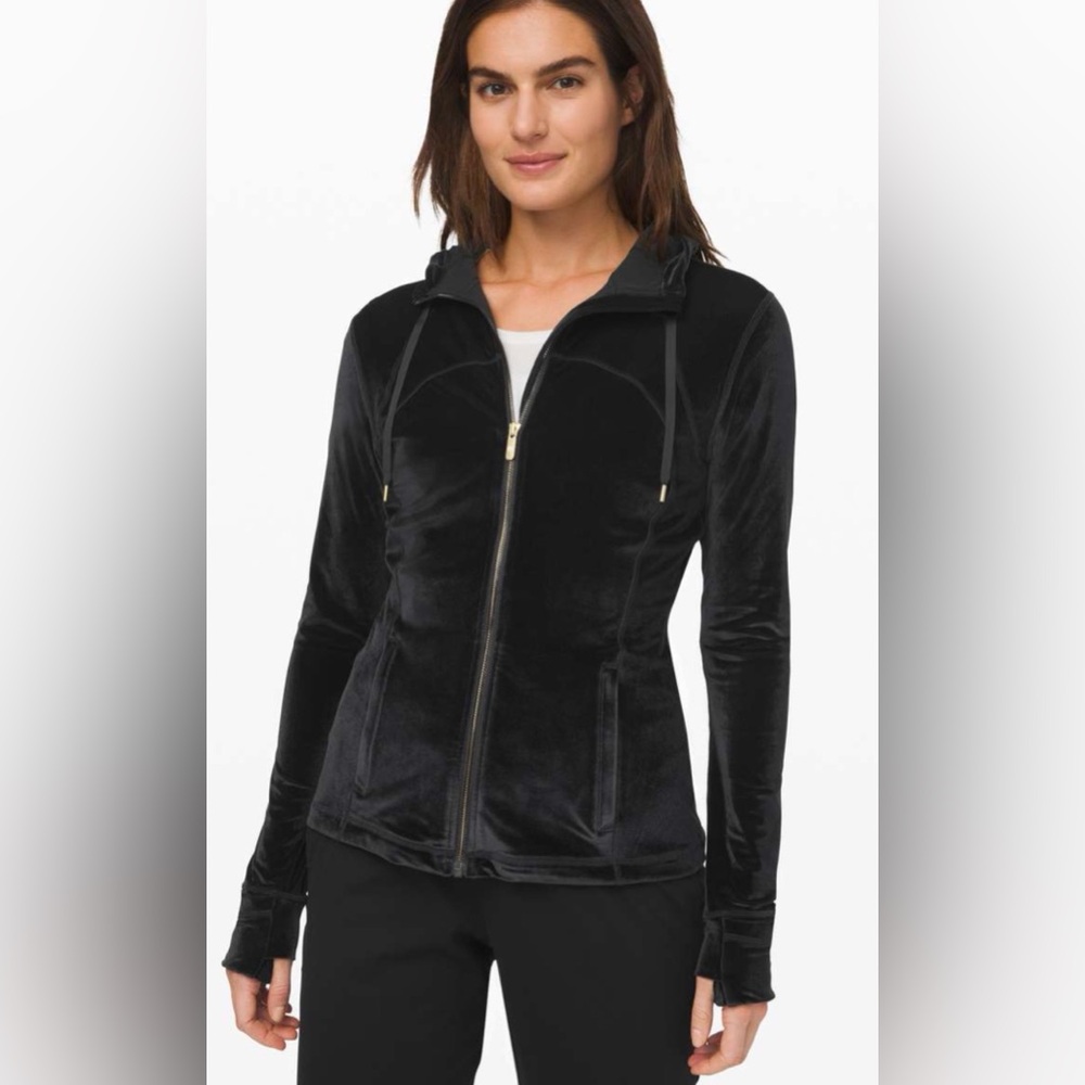 Lululemon velvet set Define Hooded Jacket sz6 & matching leggings sz4